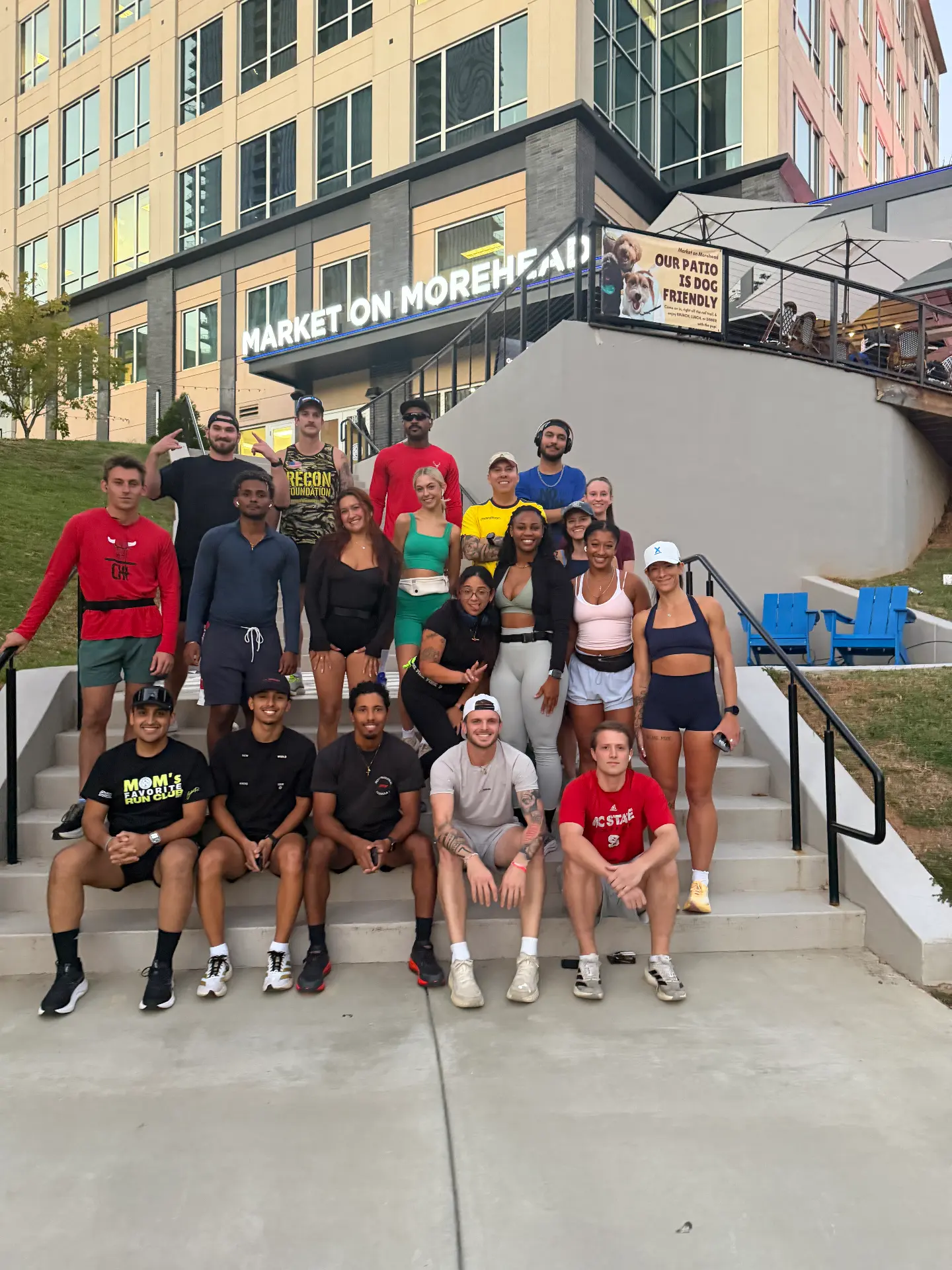 CarolinaRun crew outside Market on Morehead